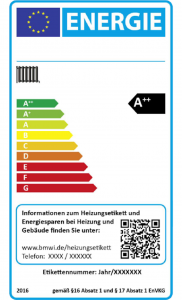 Effizienzlabel für Heizungsaltanlagen (Bildquelle: BMWi)